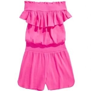 Vineyard Vines Pink Cotton Ruffle Romper Size XS